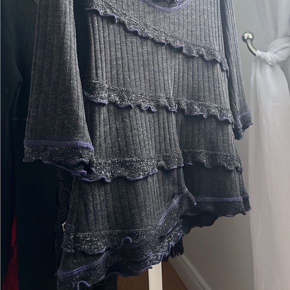 2000s charcoal purple knit - Picture 3 of 3